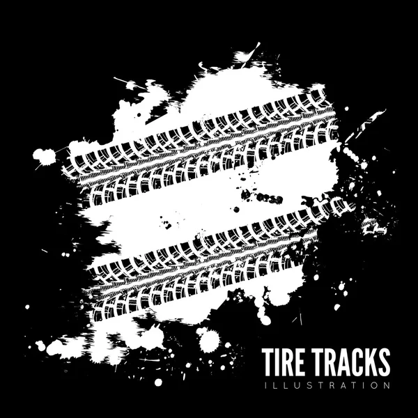 Tire track background — Stock Vector