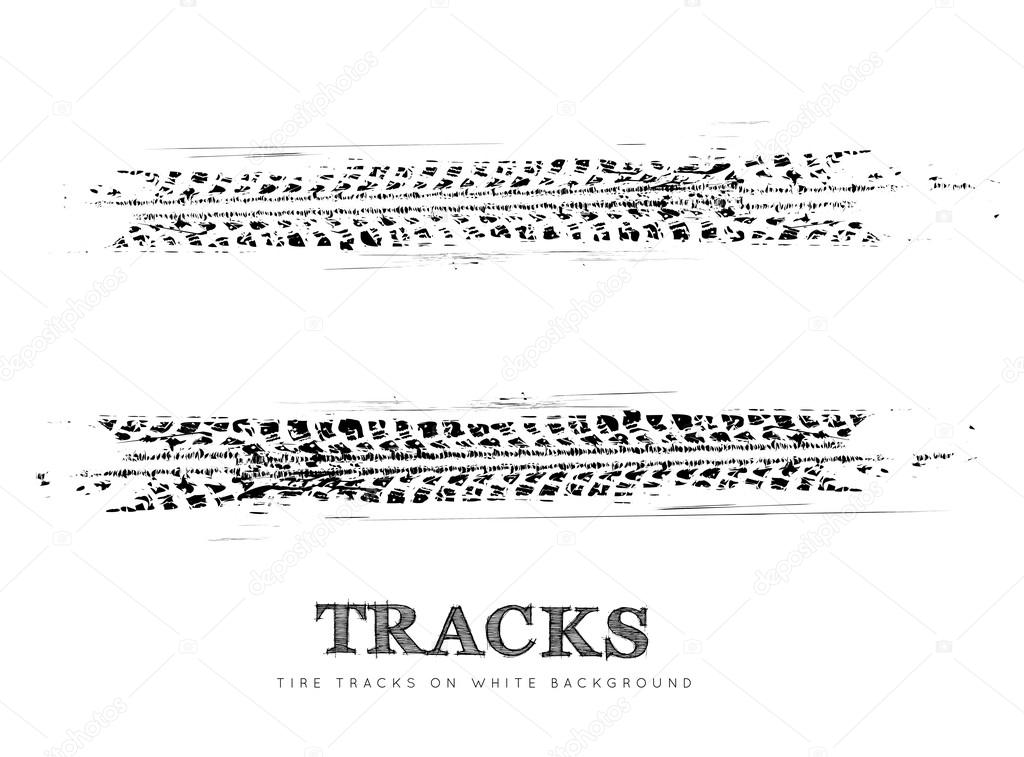 Tire tracks background