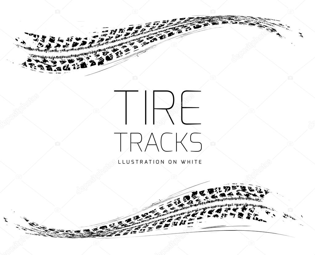 Tire tracks background