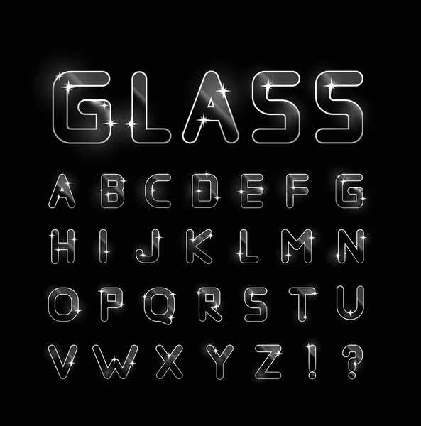 Vector glass font — Stock Vector