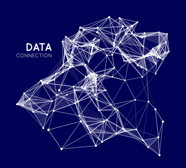 Sfondo astratto della connessione di rete — Vettoriale Stock