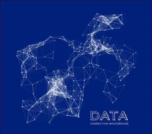 Sfondo astratto della connessione di rete — Vettoriale Stock