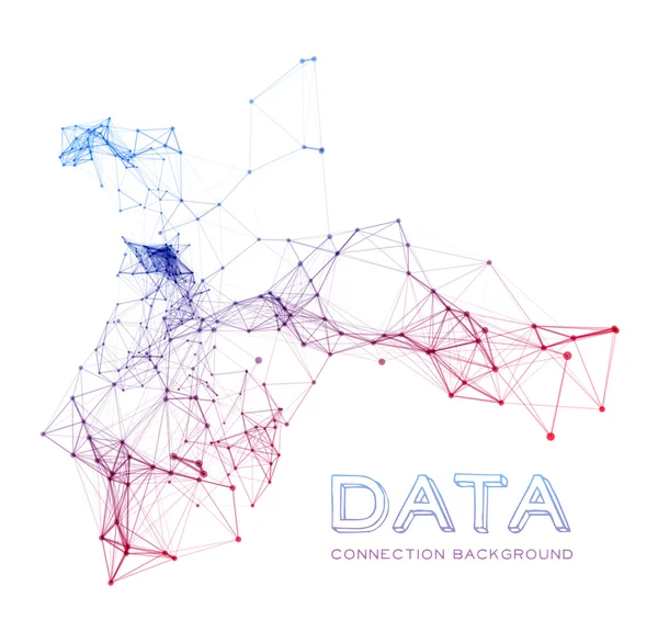 Sfondo astratto della connessione di rete — Vettoriale Stock