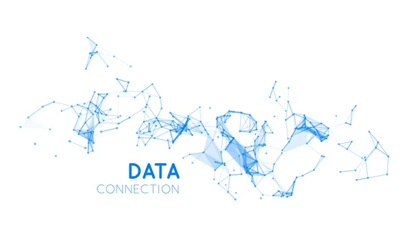 Sfondo astratto della connessione di rete — Vettoriale Stock