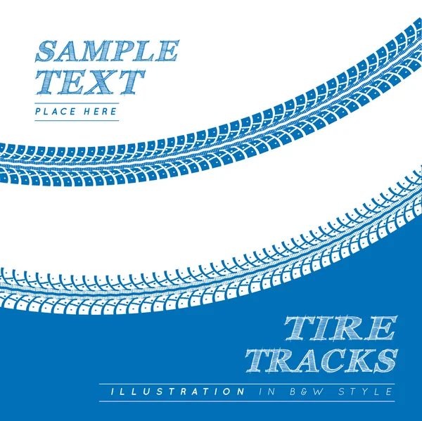 Pistas de neumáticos — Archivo Imágenes Vectoriales