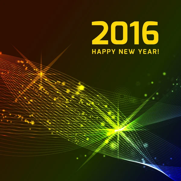 Gelukkig Nieuwjaar van 2016 — Stockvector