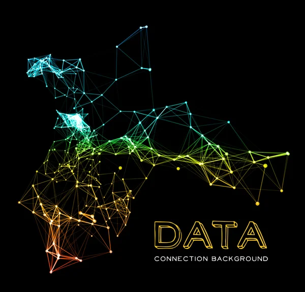 Fundo abstrato de conexão de rede —  Vetores de Stock