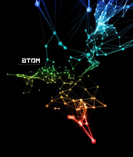 추상적 인 네트워크 연결 배경 — 스톡 벡터