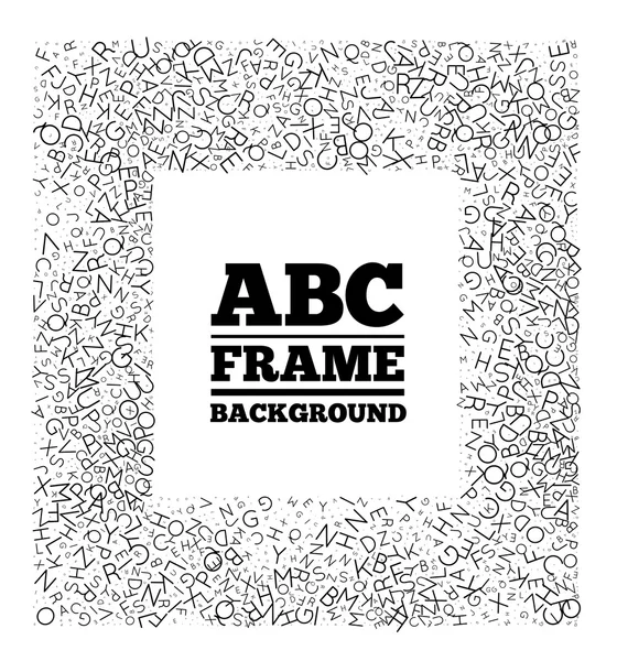 Frame created from the letters of different sizes — Stock Vector