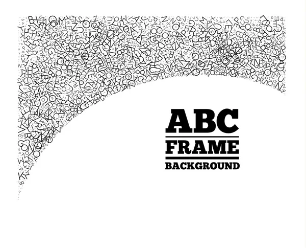 Frame gemaakt uit de brieven van verschillende grootte — Stockvector