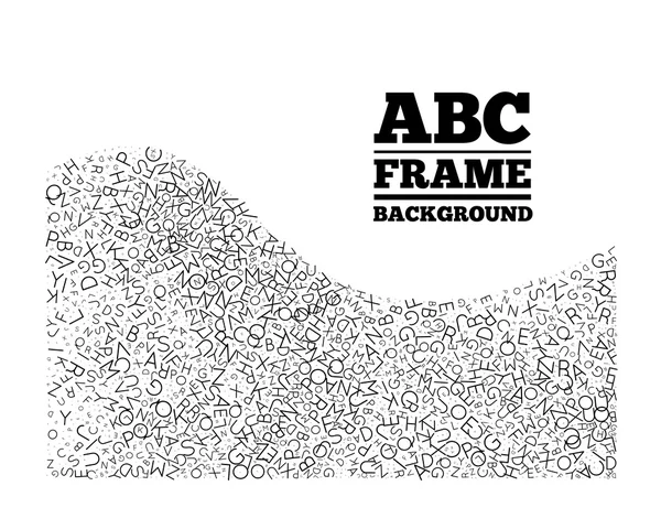 Frame gemaakt uit de brieven van verschillende grootte — Stockvector