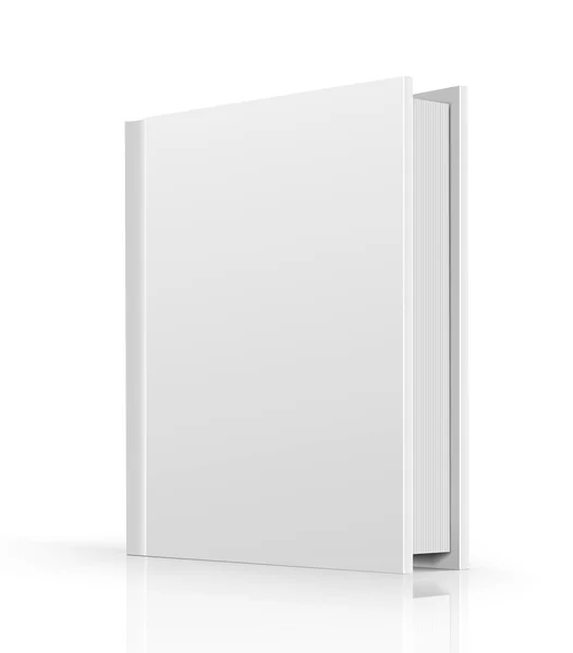 Copertina libro bianco su sfondo bianco — Vettoriale Stock