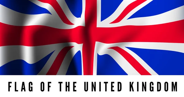 Waving flag of Uk - United Kingdom — Stock Vector