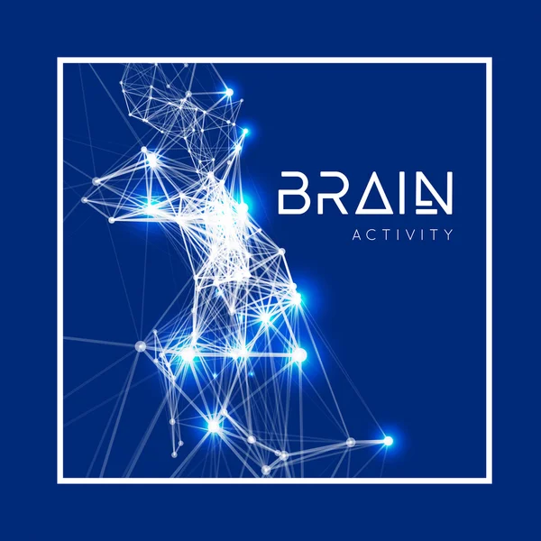 Pojęcie aktywnego ludzkiego mózgu — Wektor stockowy