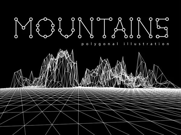 Montaña paisaje ilustración — Vector de stock