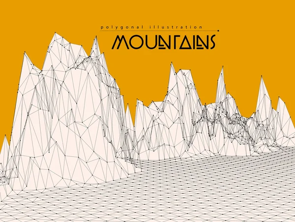 Mountain landscape illustration — Stock Vector