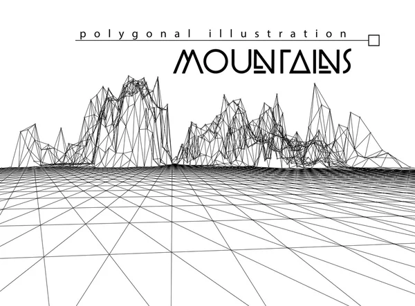 Paisaje de montaña vector ilustración — Archivo Imágenes Vectoriales