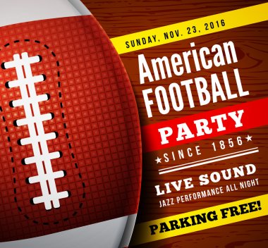American football party. Vector background clipart
