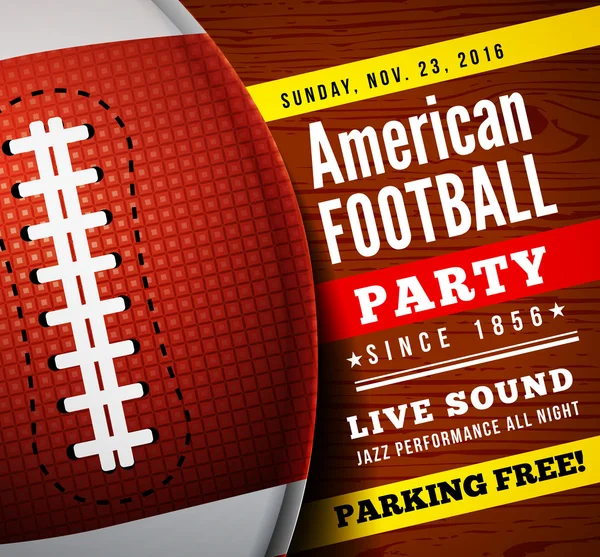 American football party. Vector background — Stock Vector
