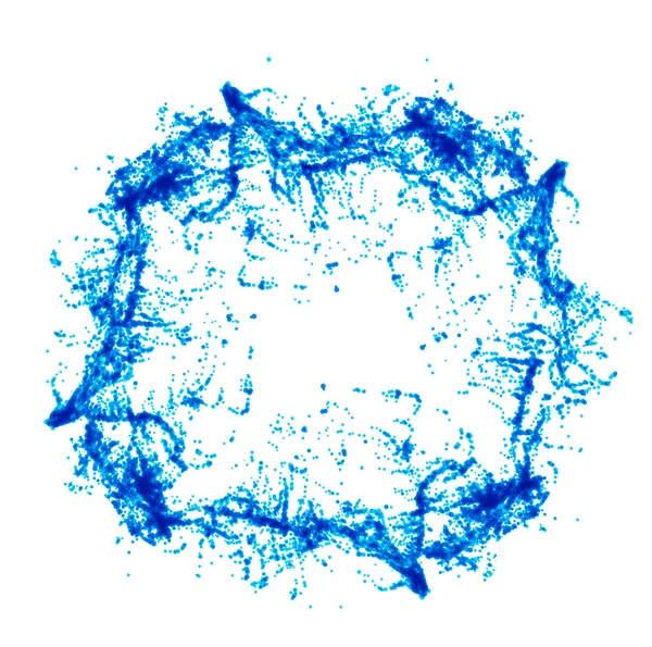 Éclaboussure d'eau bleue isolée sur blanc — Image vectorielle