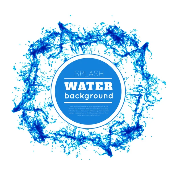 Blue water splash isolated on white — Stock Vector