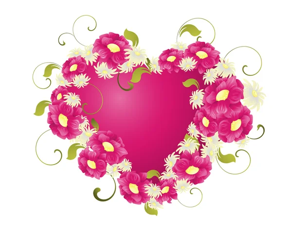 Floral heart — Stock Vector