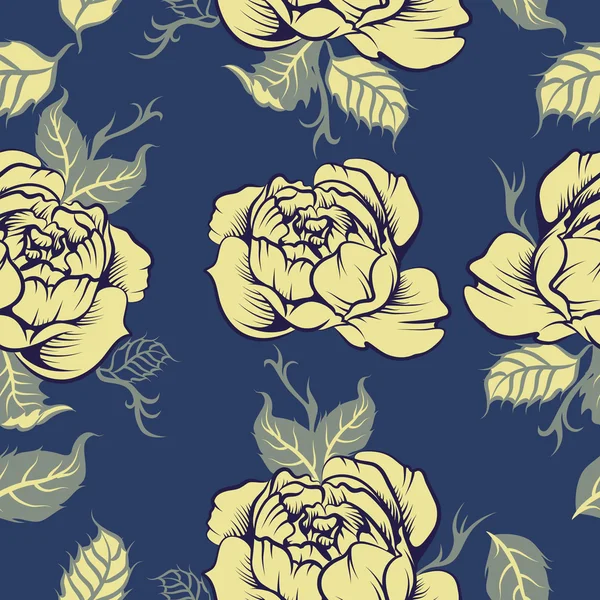 Sorunsuz Şakayık vektör desen mavi