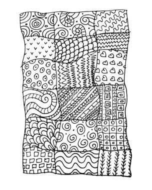 Patchwork halı, tasarımınız için kroki