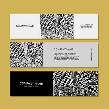 Afiş kümesi, zentangle süs tasarım