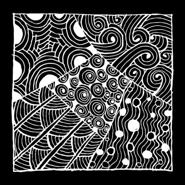 Zentangle süsleme, tasarım için kroki