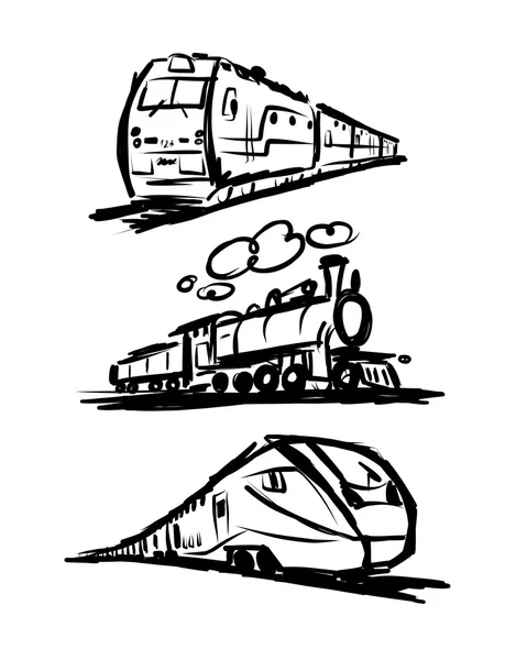 Speedtrain, Skizze für Ihr Design — Stockvektor