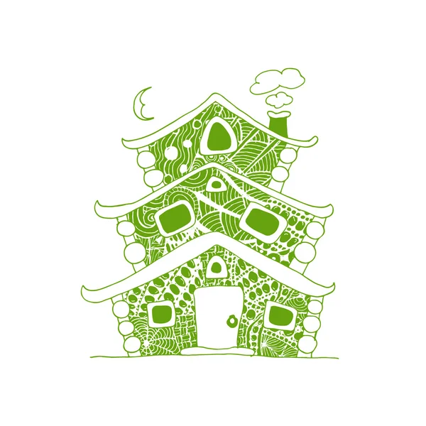 Fairy house, sketch for your design Stock Vector Image by ©Kudryashka