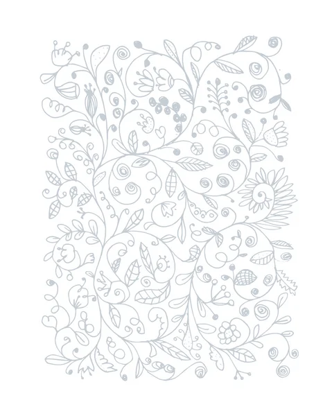 Patrón floral, boceto para su diseño — Vector de stock