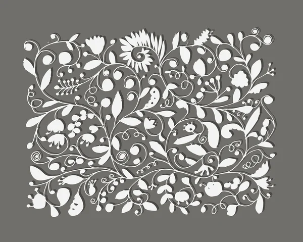 Квітковий візерунок, ескіз вашого дизайну — стоковий вектор