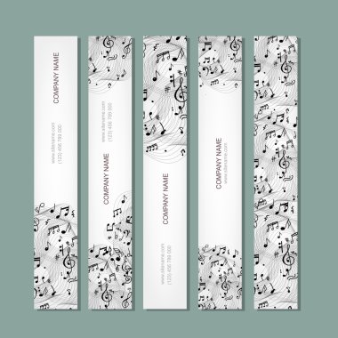 Müzik tasarımı ile afiş koleksiyonu