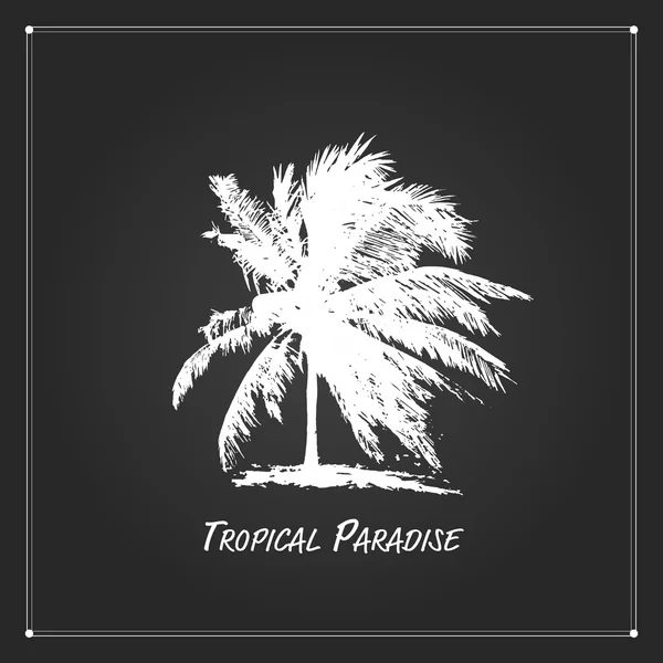 Tropikal palmiye ağacı tasarımınız için — Stok Vektör