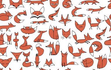 Şirin tilki tasarımınız için seamless modeli