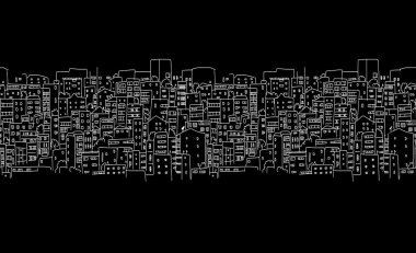 Soyut cityscape arka plan, tasarımınız için seamless modeli