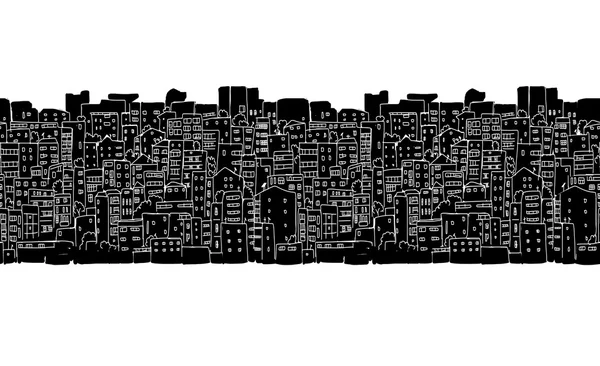 Abstrakte Stadtlandschaft Hintergrund, nahtlose Muster für Ihr Design — Stockvektor