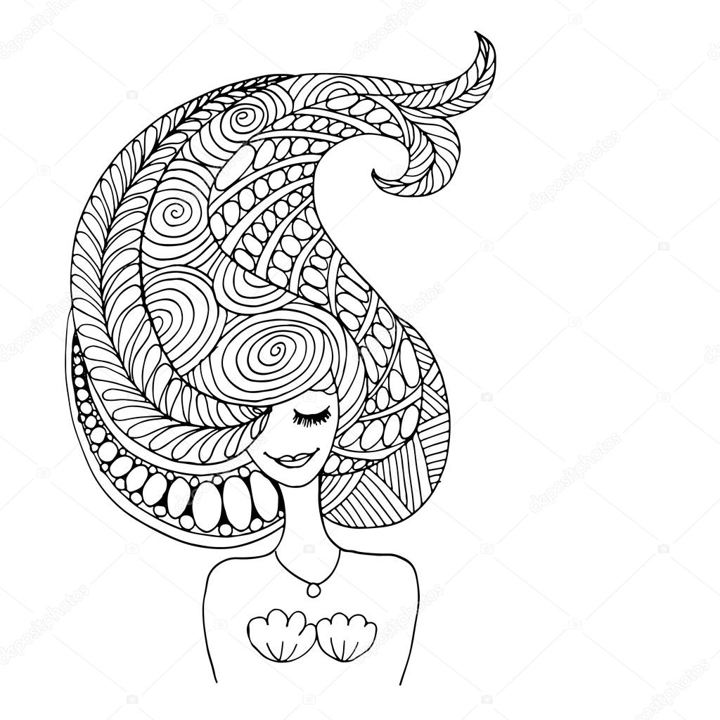 Free Free Mermaid Zentangle Svg 403 SVG PNG EPS DXF File