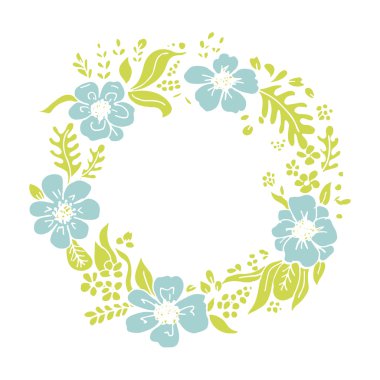 Çiçek wheath, daire kare tasarımınız için