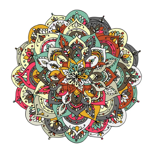 Mandala Ornament, buntes Muster für Ihr Design — Stockvektor