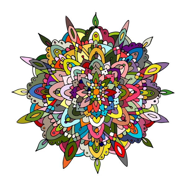 Ornement mandala, motif coloré pour votre conception — Image vectorielle