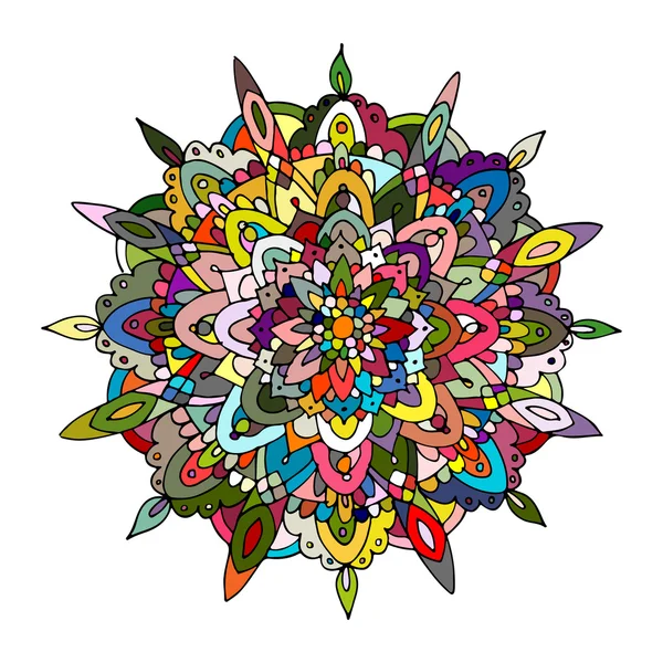 Mandala Ornament, buntes Muster für Ihr Design — Stockvektor