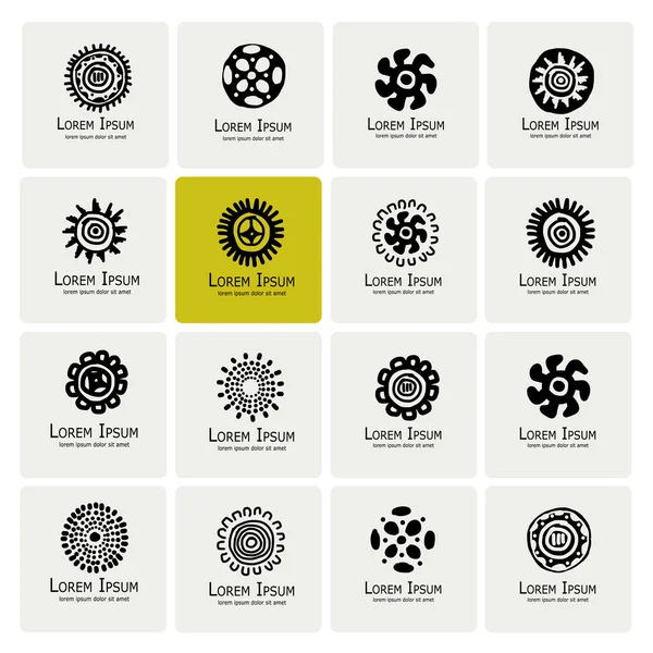 Набор этнических логотипов для Вашего дизайна — стоковый вектор
