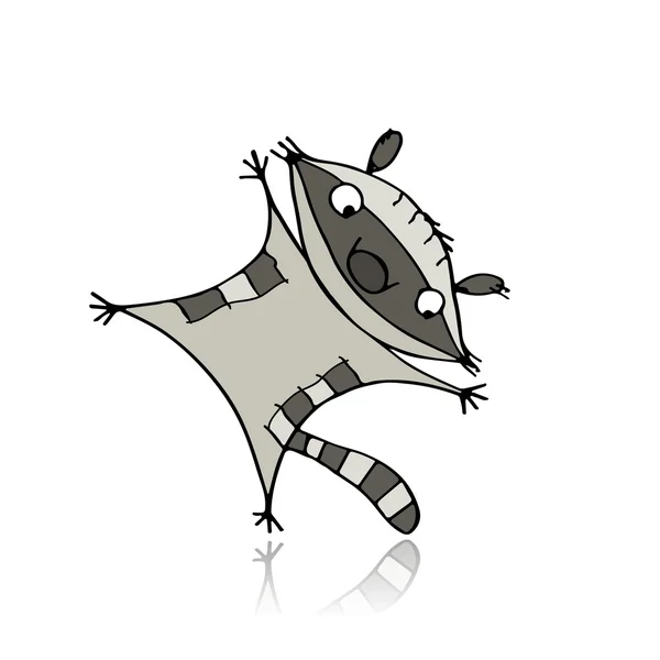 Funny raccoon for your design — Stock Vector