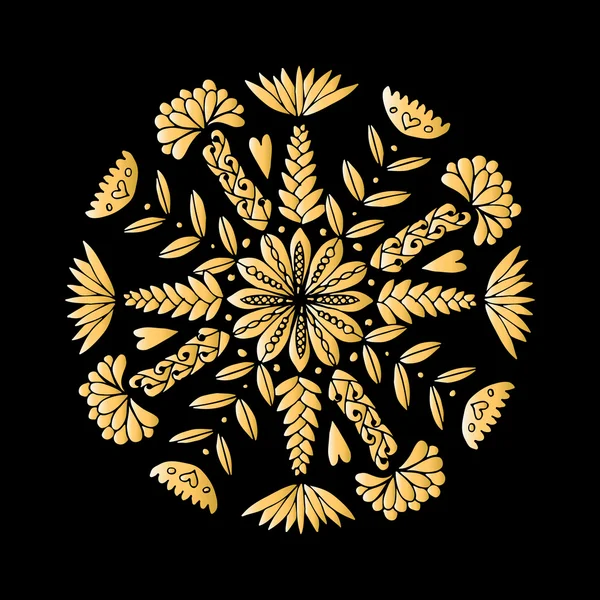 抽象的な民族丸い装飾的なパターン — ストックベクタ