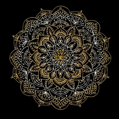 Mandala süsleme, altın desen tasarım için