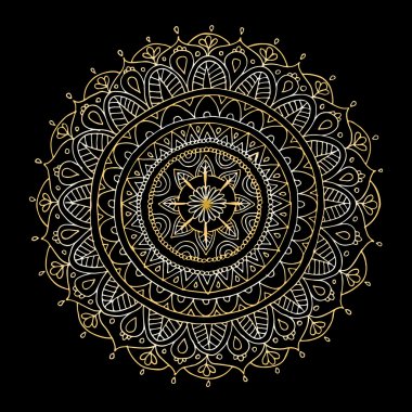 Mandala süsleme, altın desen tasarım için