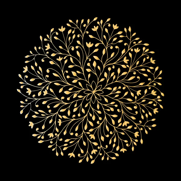 Mandala-Ornament, goldenes Muster für Ihr Design — Stockvektor